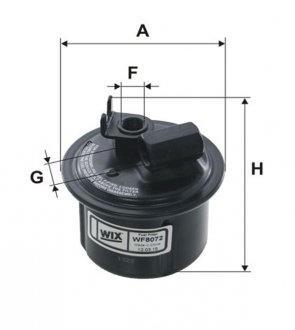 WF8072 Фільтр палива WIX FILTERS підбір по vin на Brocar