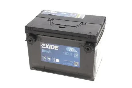 EB708 Стартерная аккумуляторная батарея EXIDE подбор по vin на Brocar