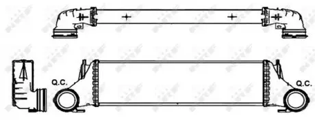 30323 Радіатор інтеркулера BMW X5 (E53) 3.0D 03-06 NRF підбір по vin на Brocar