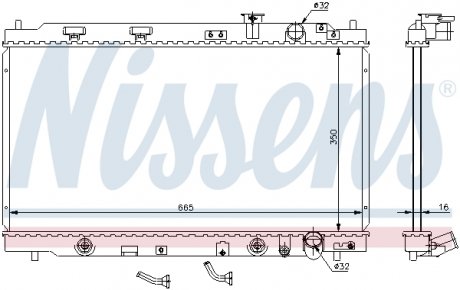 640941 Радіатор NISSENS підбір по vin на Brocar