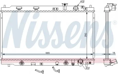 640941 Радіатор NISSENS підбір по vin на Brocar