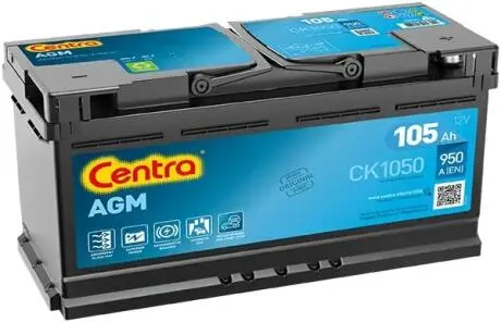 CK1050 Стартерная аккумуляторная батарея, Стартерная аккумуляторная батарея Centra подбор по vin на Brocar