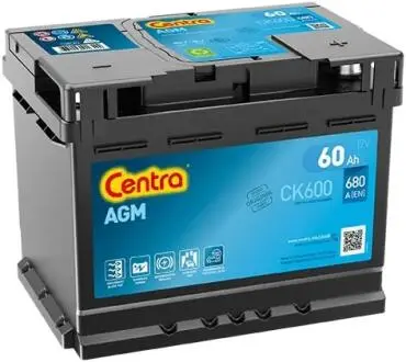 CK600 Стартерная аккумуляторная батарея, Стартерная аккумуляторная батарея Centra подбор по vin на Brocar
