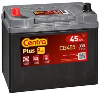 CB455 Стартерная аккумуляторная батарея Centra підбір по vin на Brocar
