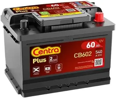CB602 Стартерная аккумуляторная батарея Centra подбор по vin на Brocar