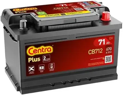 CB712 Стартерная аккумуляторная батарея Centra подбор по vin на Brocar
