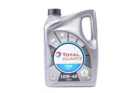 214108 Олива 10W40 Quartz 7000 Diesel (5L) TOTAL підбір по vin на Brocar