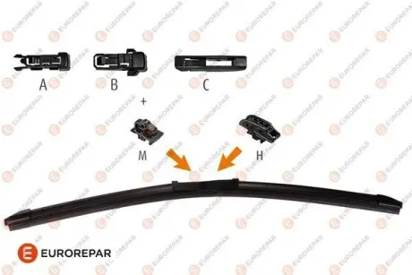 1635455080 Склоочисника 650мм (водійський) EUROREPAR підбір по vin на Brocar
