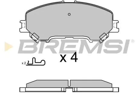 BP3629 Тормозные колодки перед. Qashqai II/Kadjar 13- (Akebono) BREMSI подбор по vin на Brocar