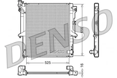 DRM45017 Радіатор MITSUBISHI L200 2.5 DID 06- /DENSO/ DENSO підбір по vin на Brocar