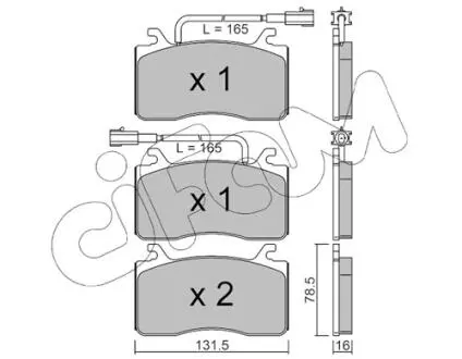82211000 KLOCKI HAMULC. ALFA ROMEO GIULIA 16- PRZÓD CIFAM подбор по vin на Brocar