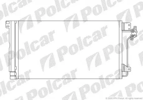 9568K8C1 Радіатор кондиціонера POLCAR підбір по vin на Brocar