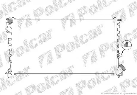 2350086 Радіатор охолодження POLCAR підбір по vin на Brocar