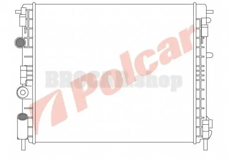 6015084 Радіатор охолодження POLCAR підбір по vin на Brocar