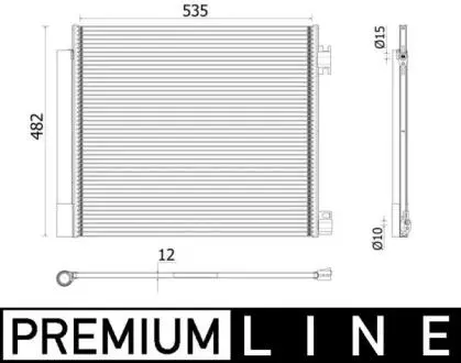 AC944000P CHŁODNICA KLIMATYZACJI NISSAN MAHLE / KNECHT підбір по vin на Brocar