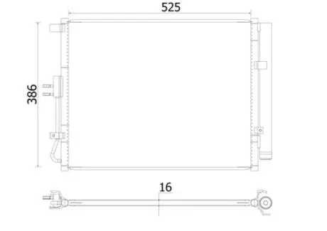 AC957000S Конденсатор, система кондиціонування повітря MAHLE / KNECHT подбор по vin на Brocar