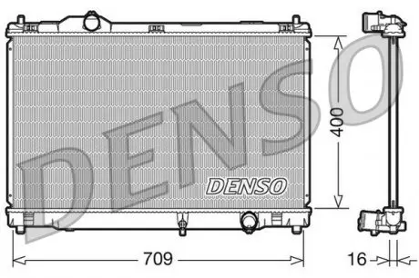 DRM51008 Радиатор, охлаждение двигателя DENSO подбор по vin на Brocar