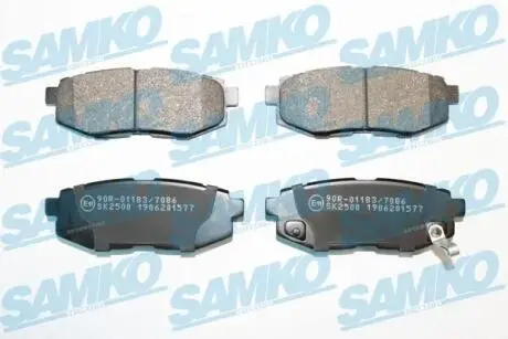 5SP1577 Гальмівні колодки дискові зад. Subaru Tribeca 05-/Forester 12-/Legacy 3,0 03- SAMKO підбір по vin на Brocar