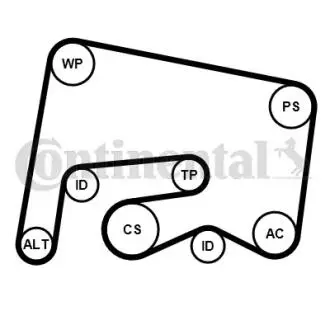 6PK2155K1 ZESTAW PASKA PK /C CONTITECH підбір по vin на Brocar
