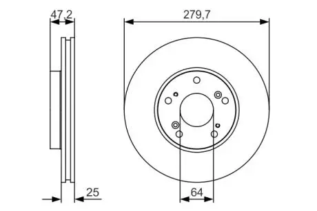 0986479S82 Диск тормозной BOSCH підбір по vin на Brocar