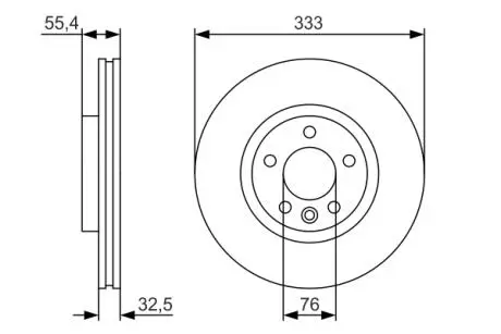 0986479S72 Тормозной диск BOSCH підбір по vin на Brocar