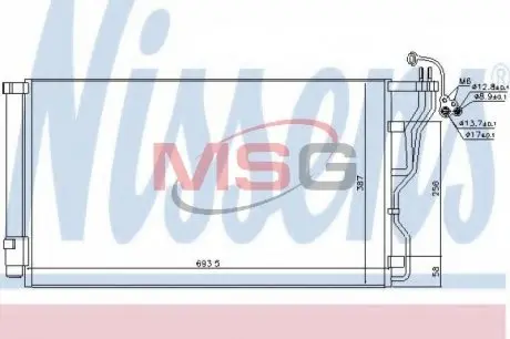 940244 Конденсатор, кондиционер NISSENS підбір по vin на Brocar