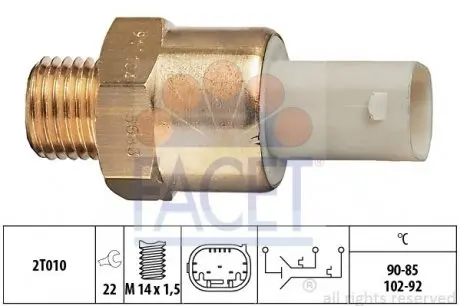 75683 Датчик включения вентилятора BMW 5(E39)/ 7(E38) 2.0-5.4 95-03 FACET підбір по vin на Brocar