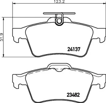 8DB355011731 Гальмівні колодки, дискове гальмо (набір) HELLA підбір по vin на Brocar