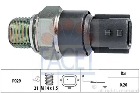 70189 Датчик давления масла Logan/Sandero/Kangoo 1.4/1.6 04- FACET подбор по vin на Brocar