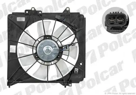 383723W4 Вентилятор з корпусом / кронштейном POLCAR підбір по vin на Brocar