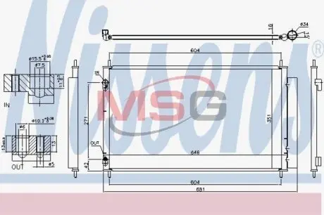 940489 Радиатор кондиционера NISSENS підбір по vin на Brocar