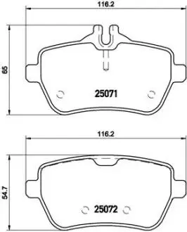 P50103 Комплект тормозных колодок, дисковый тормоз BREMBO подбор по vin на Brocar