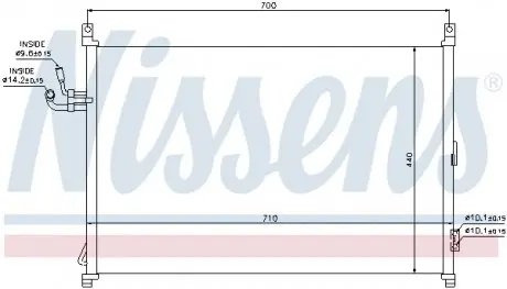 940014 Конденсер кондиціонера NISSENS підбір по vin на Brocar