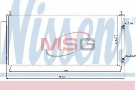 940240 Радиатор кондиционера NISSENS подбор по vin на Brocar