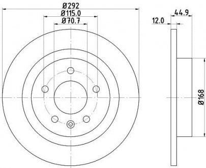 8DD355116601 Тормозной диск HELLA подбор по vin на Brocar