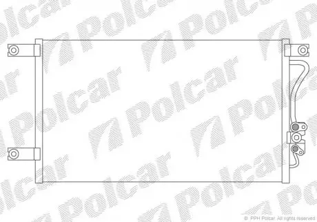 5285K8C1 Радіатор кондиціонера POLCAR підбір по vin на Brocar