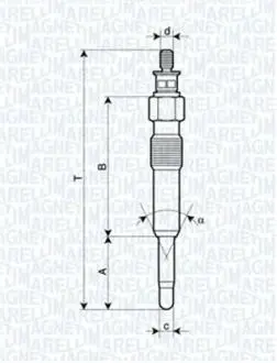 062503901304 Свеча накала HONDA, ROVER [062503901304] MAGNETI MARELLI подбор по vin на Brocar