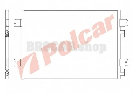 6070K8C2 Радіатор кондиціонера POLCAR підбір по vin на Brocar
