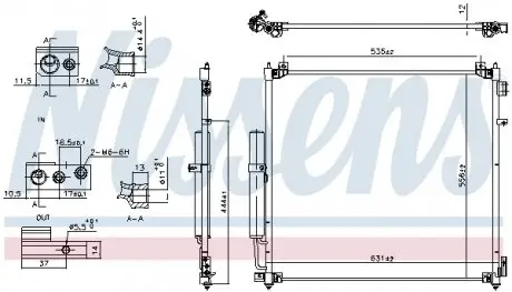 941164 Радіатор кондиціонера NISSENS підбір по vin на Brocar