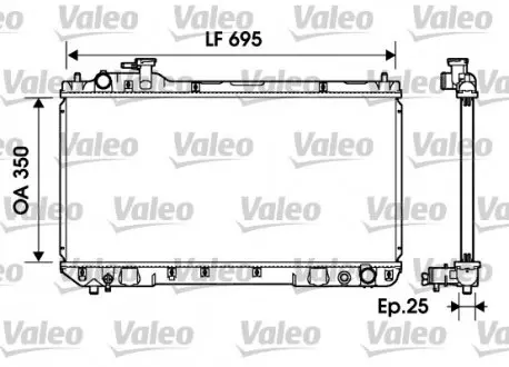 734216 Радиатор, охлаждение двигателя VALEO подбор по vin на Brocar