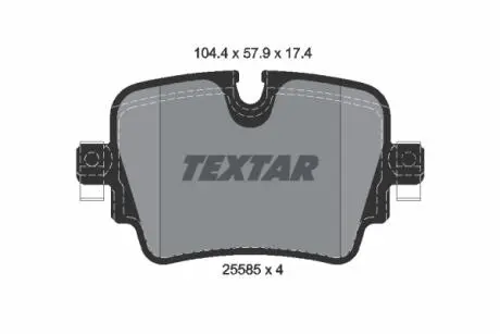 2558501 Гальмівні колодки (набір) TEXTAR підбір по vin на Brocar