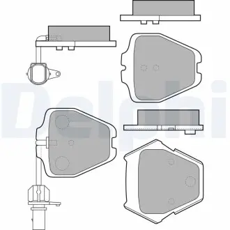 LP1903 Комплект тормозных колодок, дисковый тормоз LP1903 DELPHI DELPHI підбір по vin на Brocar