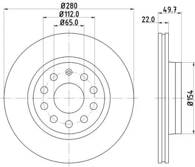 8DD355127991 Гальмівний диск HELLA підбір по vin на Brocar
