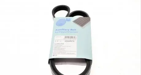 AD04R970 Ремінь генератора BMW 3 (E46)/Kia Rio 00-05/ Mitsubishi Pajero Sport 3.0 98- BLUE PRINT підбір по vin на Brocar