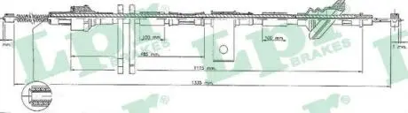 C0834B Трос ручного гальма LPR підбір по vin на Brocar