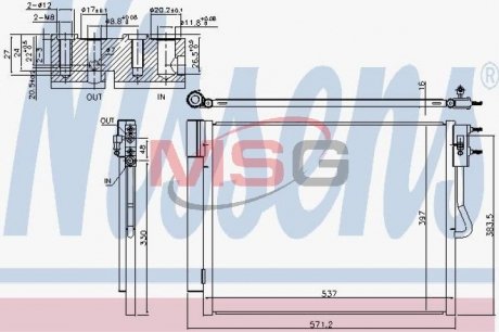 940677 Радіатор кондиціонера NISSENS підбір по vin на Brocar