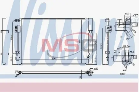 940730 Радіатор кондиціонера NISSENS підбір по vin на Brocar