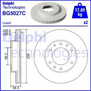 BG5027C Тормозной диск DELPHI подбор по vin на Brocar