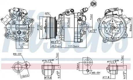 890666 Компресор кондиціонера NISSENS підбір по vin на Brocar