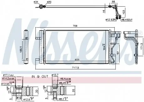 940831 Радіатор кондиціонера First Fit NISSENS підбір по vin на Brocar